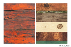 Brown Shabby Wood Digital Papers | Rustic Wooden Backgrounds Product Image 2