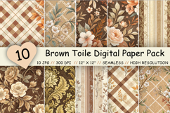 brown toile pattern, brown toile digital, brown toile seamless, brown french toile, brown toile