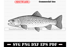 Brown Trout SVG PNG EPS PDF DXF Product Image 1