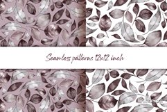 Watercolor seamless pattern with brown leaves Product Image 1