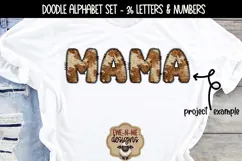 Brown Cowhide Doodle Alphabet Number | Cow Print PNG Letters Product Image 5