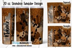Brown Skulls Halloween 20 oz Tumbler Sublimation Design Product Image 1