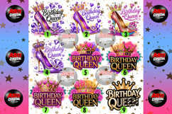 Birthday Queen Png Bundle Sublimation Design Product Image 2