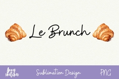 Le Brunch Sublimation Design French Paris Watercolor Clipart Product Image 1