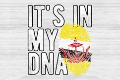 It's in my DNA Brunei Flag Fingerprint PNG Sublimation Product Image 1