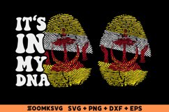 It's in my DNA Brunei Flag Fingerprint Sublimation PNG, SVG Product Image 1