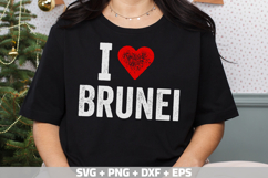 Brunei PNG, I love Brunei PNG for print-on-demand Product Image 1
