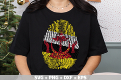 Brunei SVG | Brunei Flag Fingerprint | SVG PNG DXF EPS Product Image 1