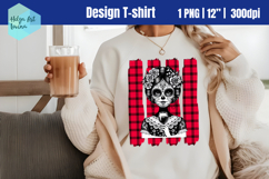 Catrina Sublimation T-shirt, Brush Stroke PNG Product Image 1