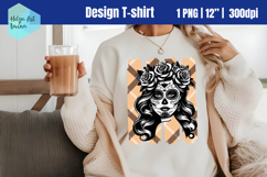 Catrina Sublimation T-shirt, Brush Stroke PNG Product Image 1