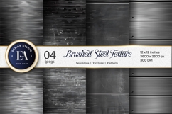 Brushed Dark Steel Plate Texture Digital Paper Product Image 1