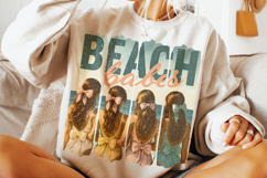 Vintage Coquette Swimsuit Ladies, Beach Babes PNG, Summer Product Image 3