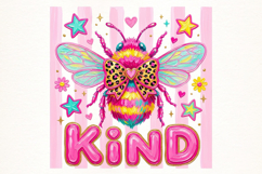 Brushstroke Bee Kind PNG Product Image 1