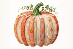 Brushstroke Book Pumpkin PNG Product Image 1