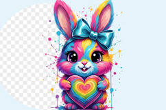 Brushstroke bunny easter png Product Image 1