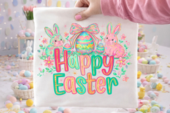 Happy Easter PNG, Coquette Bow Easter PNG, Easter Preppy PNG Product Image 2