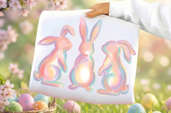  Easter Bunny PNG, Easter PNG, Sublimation Designs, Kids Easter Shirt, Brushstroke PNG, Spring PNG
