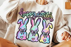  Easter Bunny PNG, Easter PNG, Sublimation Designs, Kids Easter Shirt, Brushstroke PNG, Spring PNG, Bunny Clipart, My First Easter, Easter Crafts, Watercolor Bunny