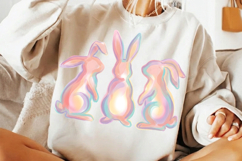  Easter Bunny PNG, Easter PNG, Sublimation Designs, Kids Easter Shirt, Brushstroke PNG, Spring PNG