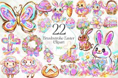 Brushstroke Easter Clipart Bundle Product Image 1