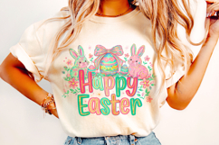 Happy Easter PNG, Coquette Bow Easter PNG, Easter Preppy PNG Product Image 4