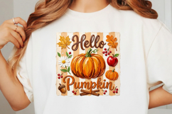 Brushstroke Hello Pumpkin PNG Product Image 3