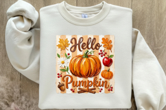 Brushstroke Hello Pumpkin PNG Product Image 4