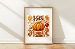 Brushstroke Hello Pumpkin PNG Product Image 5