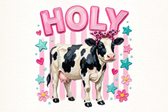 Brushstroke Holy Cow PNG Product Image 1