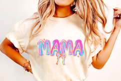 Mama Coquette Bow Sublimation, Brushstroke Mama PNG, Preppy Product Image 2