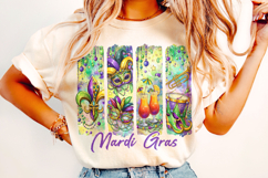 Mardi Gras Brushstroke PNG, Fleur De Lis PNG, King Cake PNG Product Image 2