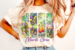 Mardi Gras Brushstroke PNG, Fleur De Lis PNG, King Cake PNG Product Image 2
