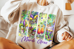 Mardi Gras Brushstroke PNG, Fleur De Lis PNG, King Cake PNG Product Image 3