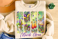 Mardi Gras Brushstroke PNG, Fleur De Lis PNG, King Cake PNG Product Image 5