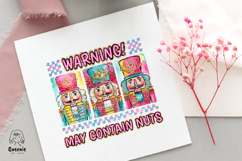 Brushstroke Doodle Nutcracker Christmas Y'll are Nuts Png Product Image 3