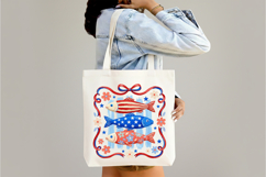 Brushstroke Patriotic Fish PNG Product Image 3