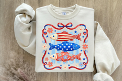 Brushstroke Patriotic Fish PNG Product Image 5