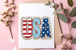Brushstroke Patriotic USA Png, Brushstroke American Flag Png Product Image 2