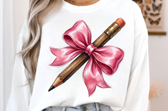 Brushstroke Pencil Bow Clipart PNG Product Image 3
