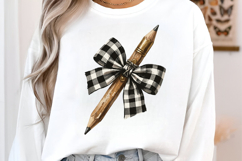 Brushstroke Pencil Bow Clipart PNG Product Image 3