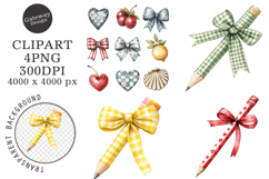 Brushstroke Pencil Bow Clipart Png Product Image 1
