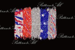 PNG Brushstroke Glitter Patches, American Patriotic colors, Product Image 3