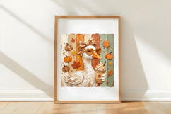 Brushstroke Preppy Fall Goose PNG Product Image 5