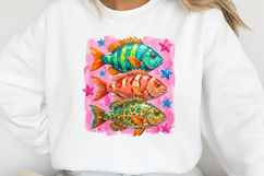 Brushstroke Preppy Fish PNG Product Image 2