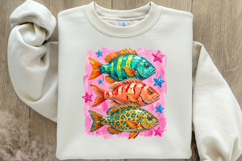 Brushstroke Preppy Fish PNG Product Image 4