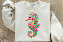 Brushstroke Seahorse PNG Product Image 4