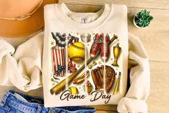 Softball Brushstroke PNG, Softball Coquette PNG, Game Day Product Image 1