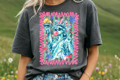 Preppy Brushstroke Statue of Liberty Patriotic 4th of July Product Image 3