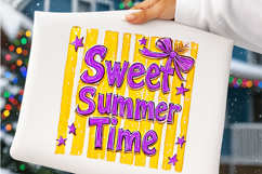 Brushstroke Striped Sweet Summer Time PNG Product Image 3