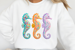 Brushstroke Summer Seahorse Png Product Image 2